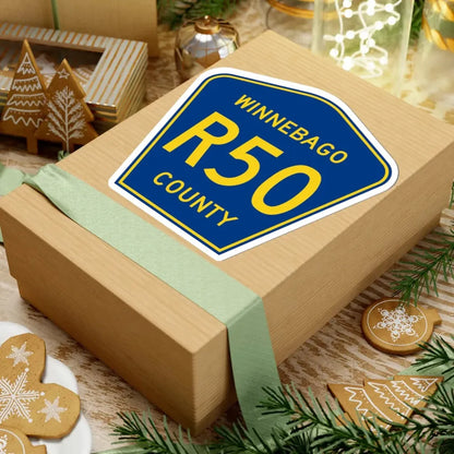 Winnebago County Route R50 IA (Iowa) (Road Sign) STICKER Vinyl Kiss-Cut Decal - The Sticker Space