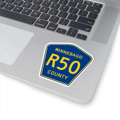 Winnebago County Route R50 IA (Iowa) (Road Sign) STICKER Vinyl Kiss-Cut Decal - The Sticker Space
