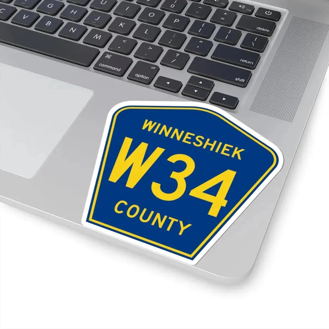 Winneshiek County Route W34 IA (Iowa) (Road Sign) STICKER Vinyl Kiss-Cut Decal - The Sticker Space