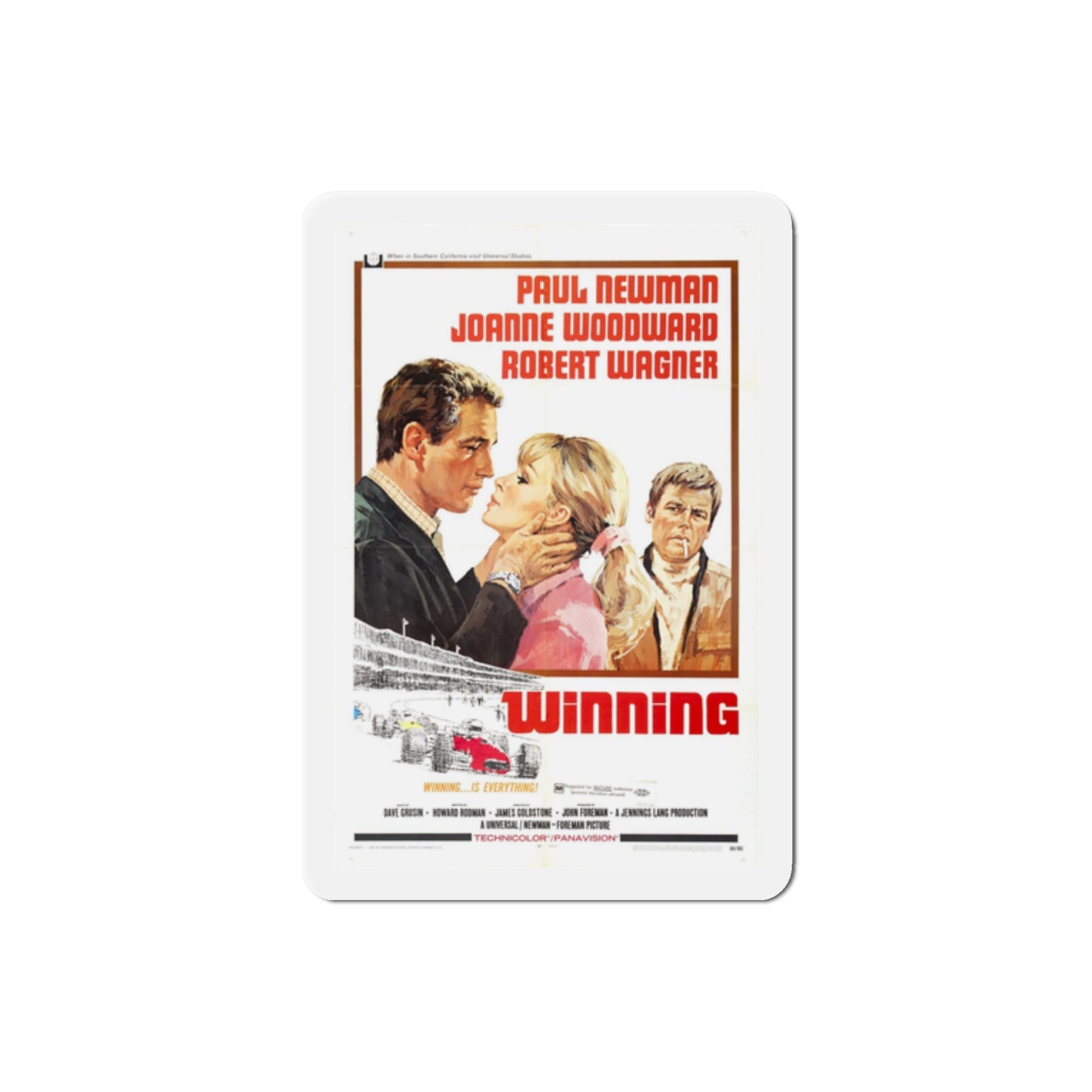 Winning 1969 Movie Poster Die-Cut Magnet-2 Inch-The Sticker Space