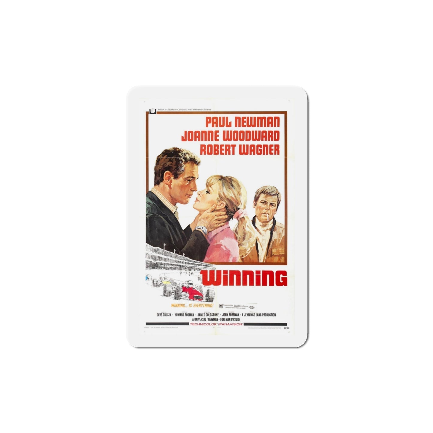 Winning 1969 Movie Poster Die-Cut Magnet-4 Inch-The Sticker Space