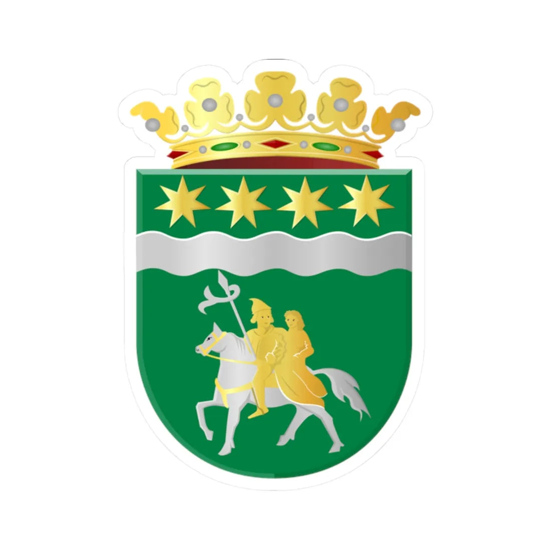 Winsum wapen (Netherlands) (Coat of Arms) STICKER Vinyl Kiss-Cut Decal - The Sticker Space