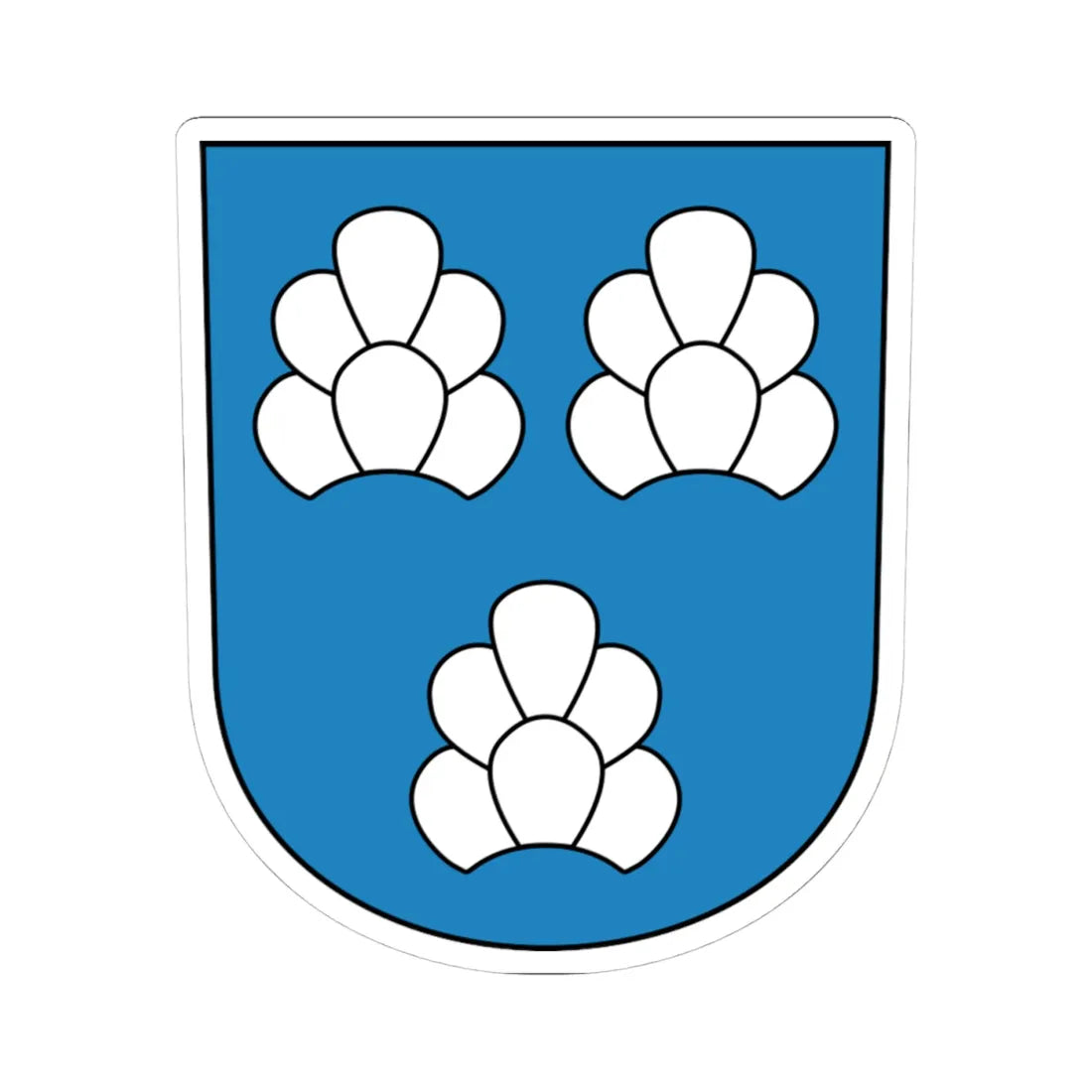 Winterberg coat of arms (Switzerland) (Coat of Arms) STICKER Vinyl Kiss-Cut Decal 4 Inch White - The Sticker Space