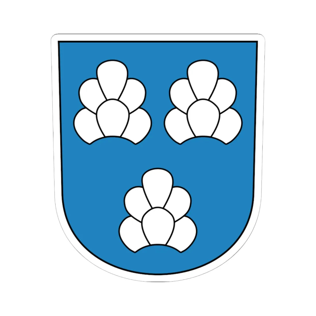 Winterberg coat of arms (Switzerland) (Coat of Arms) STICKER Vinyl Kiss-Cut Decal 6 Inch White - The Sticker Space