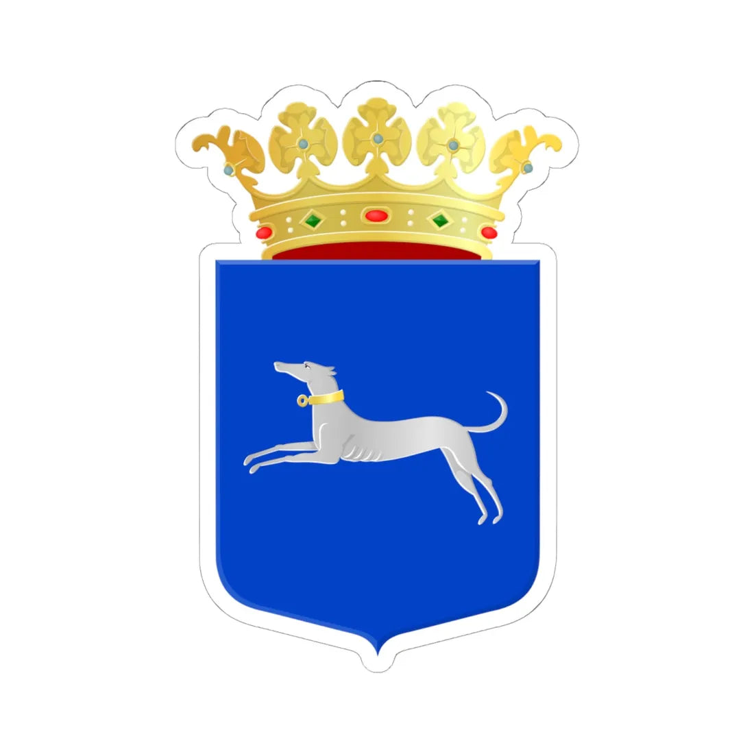 Winterswijk wapen HRvA (Netherlands) (Coat of Arms) STICKER Vinyl Kiss-Cut Decal 6 Inch White - The Sticker Space