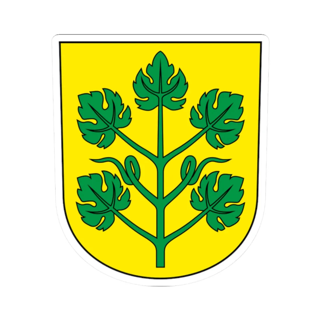 Winznau-blazon (Switzerland) (Coat of Arms) STICKER Vinyl Kiss-Cut Decal 2 Inch White - The Sticker Space