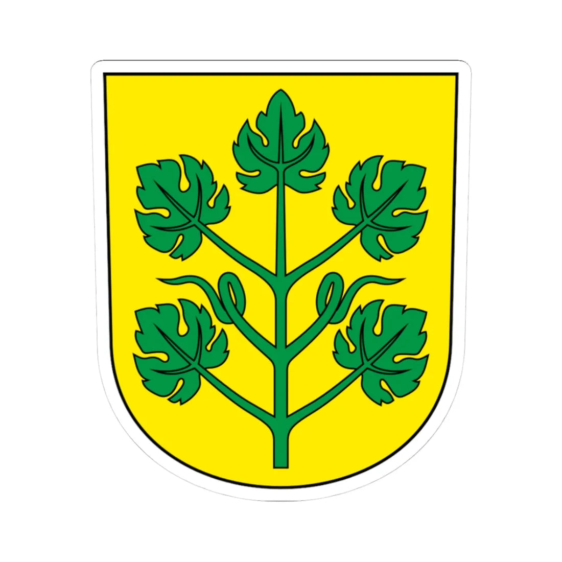 Winznau-blazon (Switzerland) (Coat of Arms) STICKER Vinyl Kiss-Cut Decal 3 Inch White - The Sticker Space