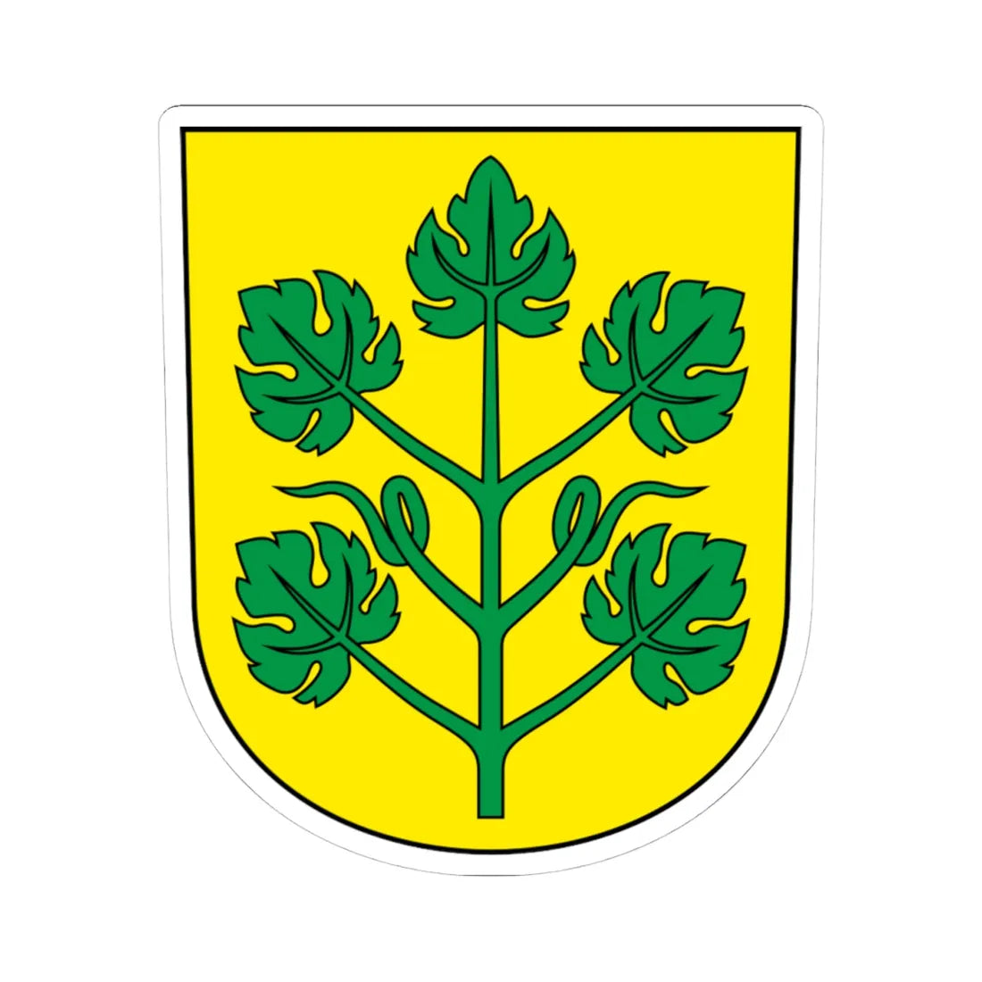 Winznau-blazon (Switzerland) (Coat of Arms) STICKER Vinyl Kiss-Cut Decal 4 Inch White - The Sticker Space