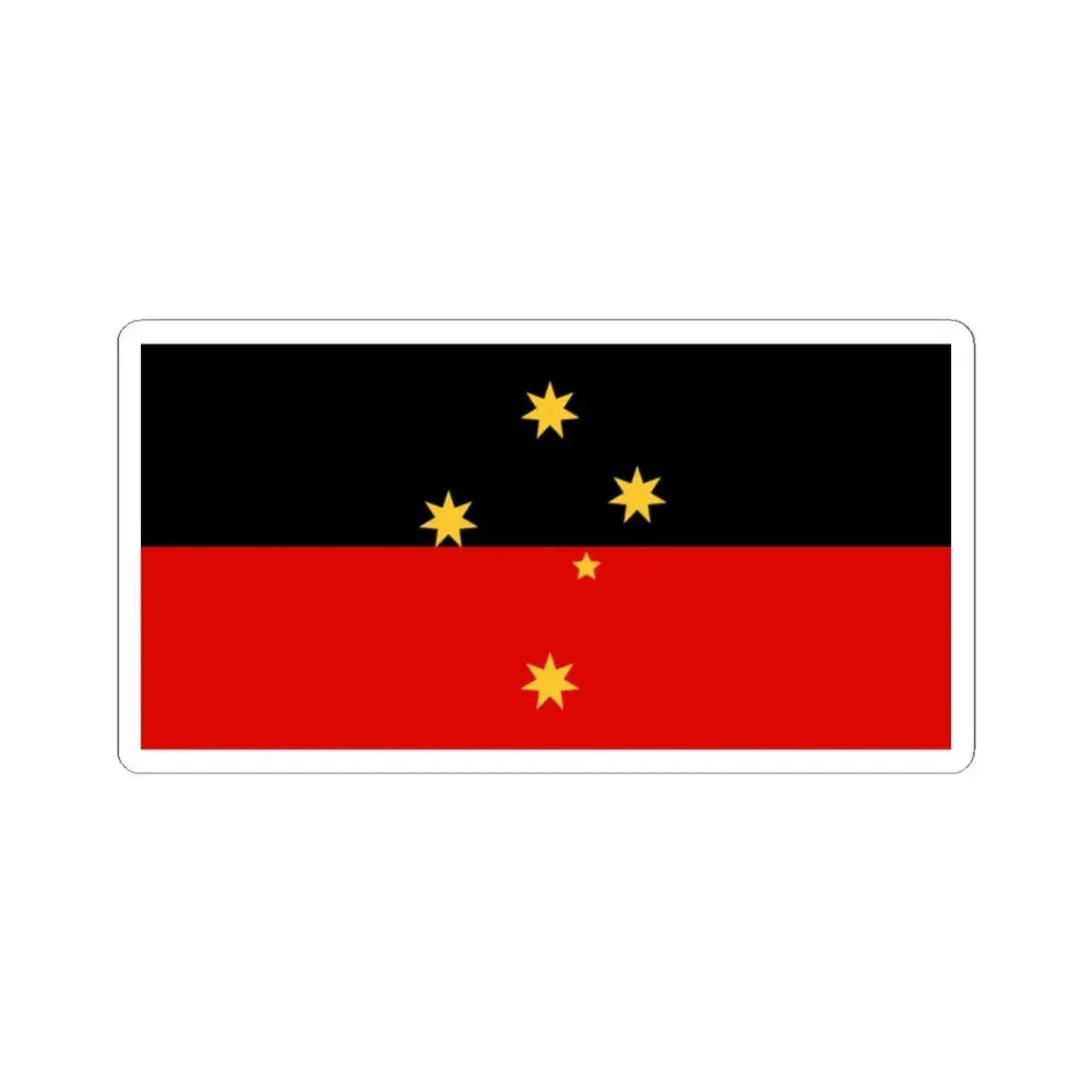 Wiradjuri Aboriginal Flag (Australia) STICKER Vinyl Kiss-Cut Decal 2 Inch White - The Sticker Space