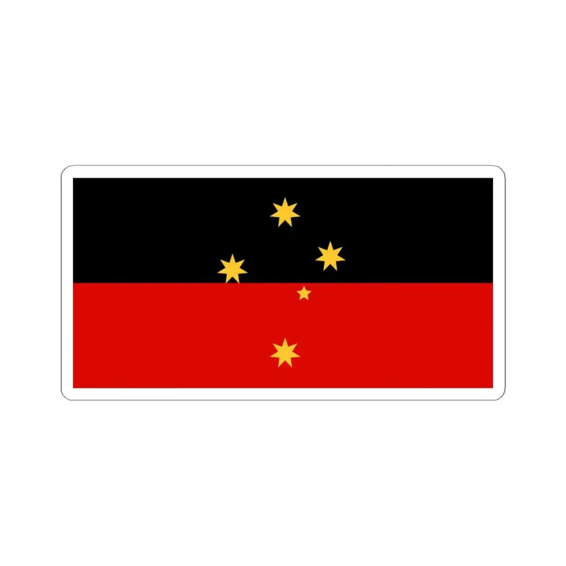 Wiradjuri Aboriginal Flag (Australia) STICKER Vinyl Kiss-Cut Decal 4 Inch White - The Sticker Space