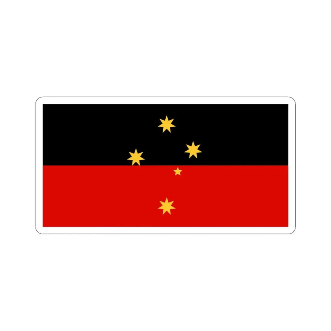 Wiradjuri Aboriginal Flag (Australia) STICKER Vinyl Kiss-Cut Decal 6 Inch White - The Sticker Space