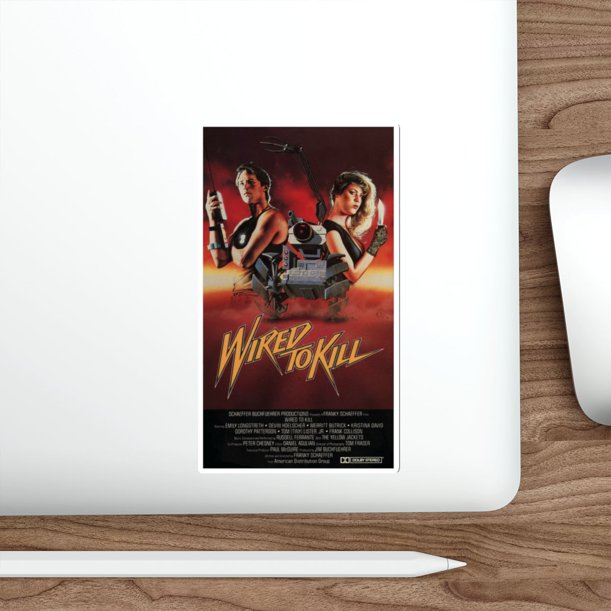 WIRED TO KILL (BOOBY TRAP) 1986 Movie Poster STICKER Vinyl Die-Cut Decal-The Sticker Space