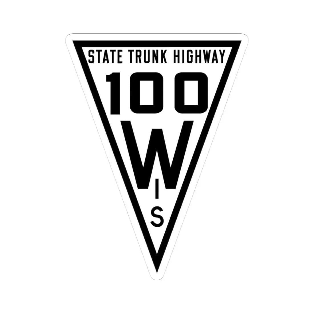 WIS 100 1919 (Wisconsin) (Road Sign) STICKER Vinyl Kiss-Cut Decal - The Sticker Space