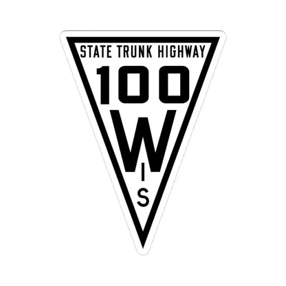 WIS 100 1919 (Wisconsin) (Road Sign) STICKER Vinyl Kiss-Cut Decal - The Sticker Space