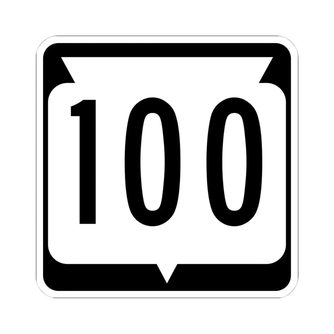 WIS 100 (Wisconsin) (Road Sign) STICKER Vinyl Kiss-Cut Decal 4 Inch White - The Sticker Space