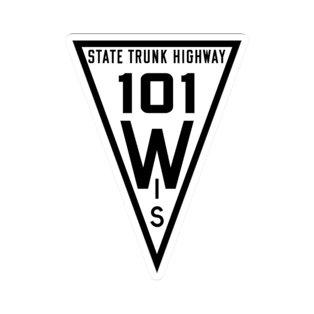 WIS 101 1919 (Wisconsin) (Road Sign) STICKER Vinyl Kiss-Cut Decal 2 Inch White - The Sticker Space