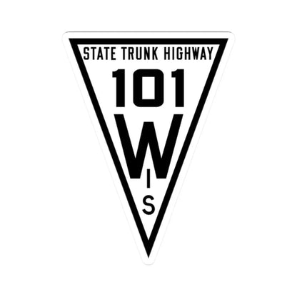 WIS 101 1919 (Wisconsin) (Road Sign) STICKER Vinyl Kiss-Cut Decal 2 Inch White - The Sticker Space