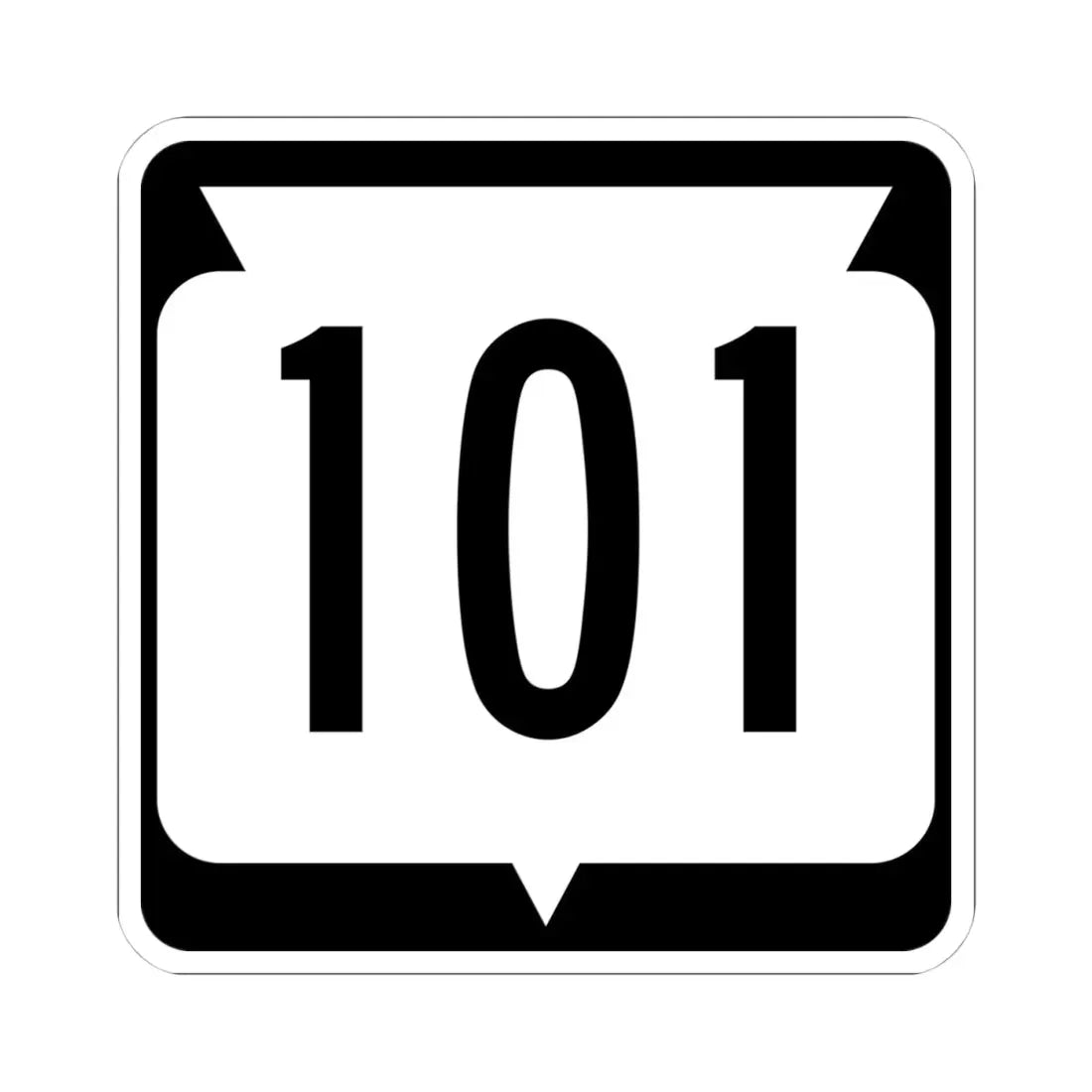 WIS 101 (Wisconsin) (Road Sign) STICKER Vinyl Kiss-Cut Decal 4 Inch White - The Sticker Space