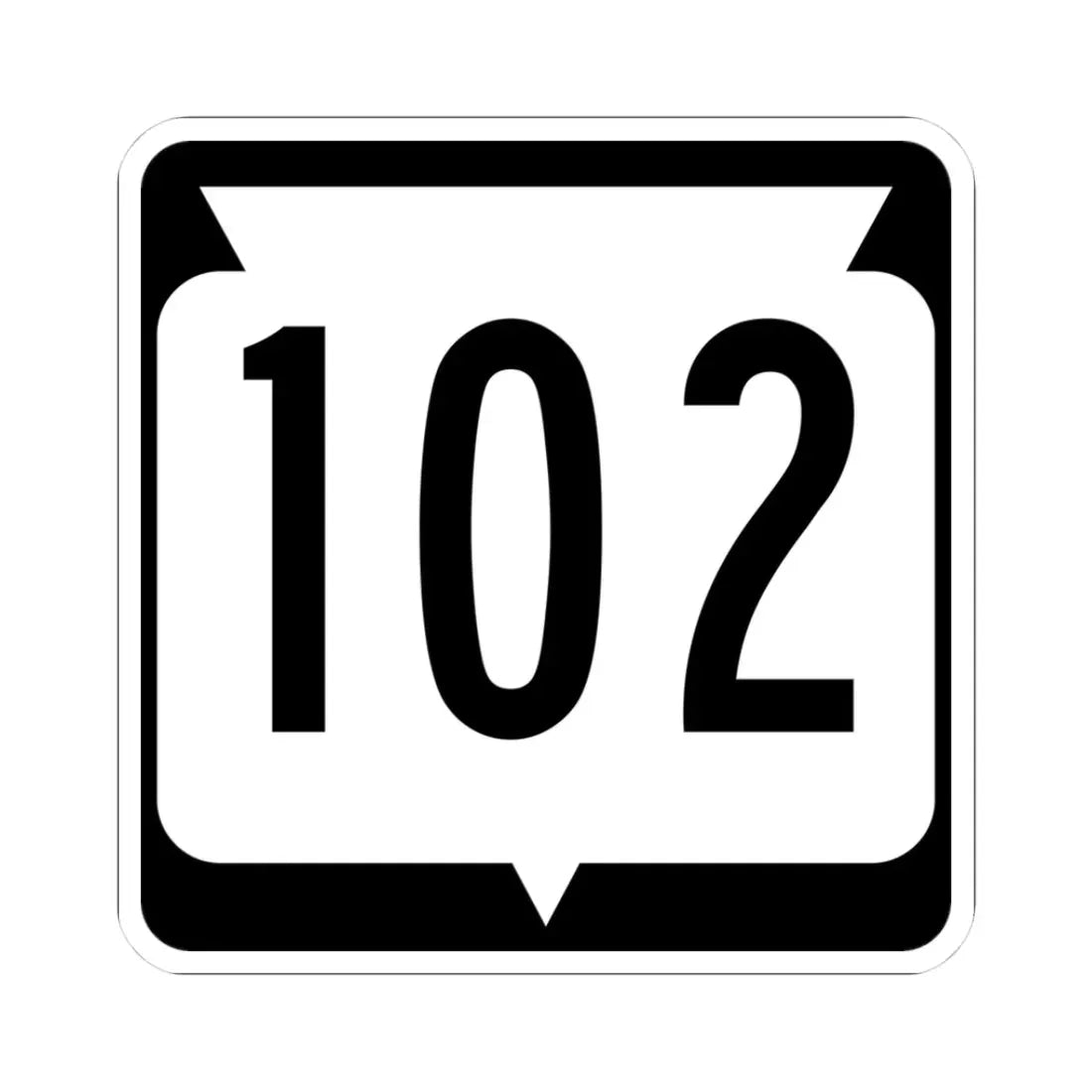 WIS 102 (Wisconsin) (Road Sign) STICKER Vinyl Kiss-Cut Decal 3 Inch White - The Sticker Space