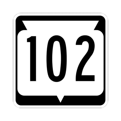 WIS 102 (Wisconsin) (Road Sign) STICKER Vinyl Kiss-Cut Decal 4 Inch White - The Sticker Space