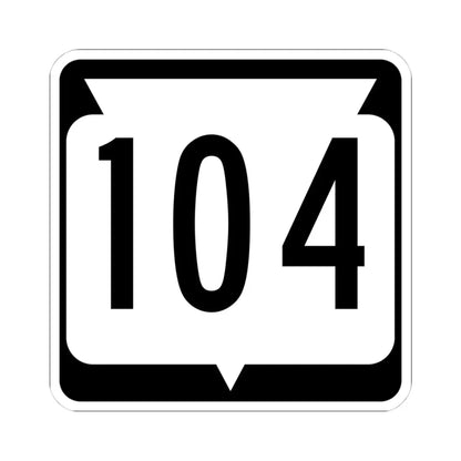 WIS 104 (Wisconsin) (Road Sign) STICKER Vinyl Kiss-Cut Decal 4 Inch White - The Sticker Space