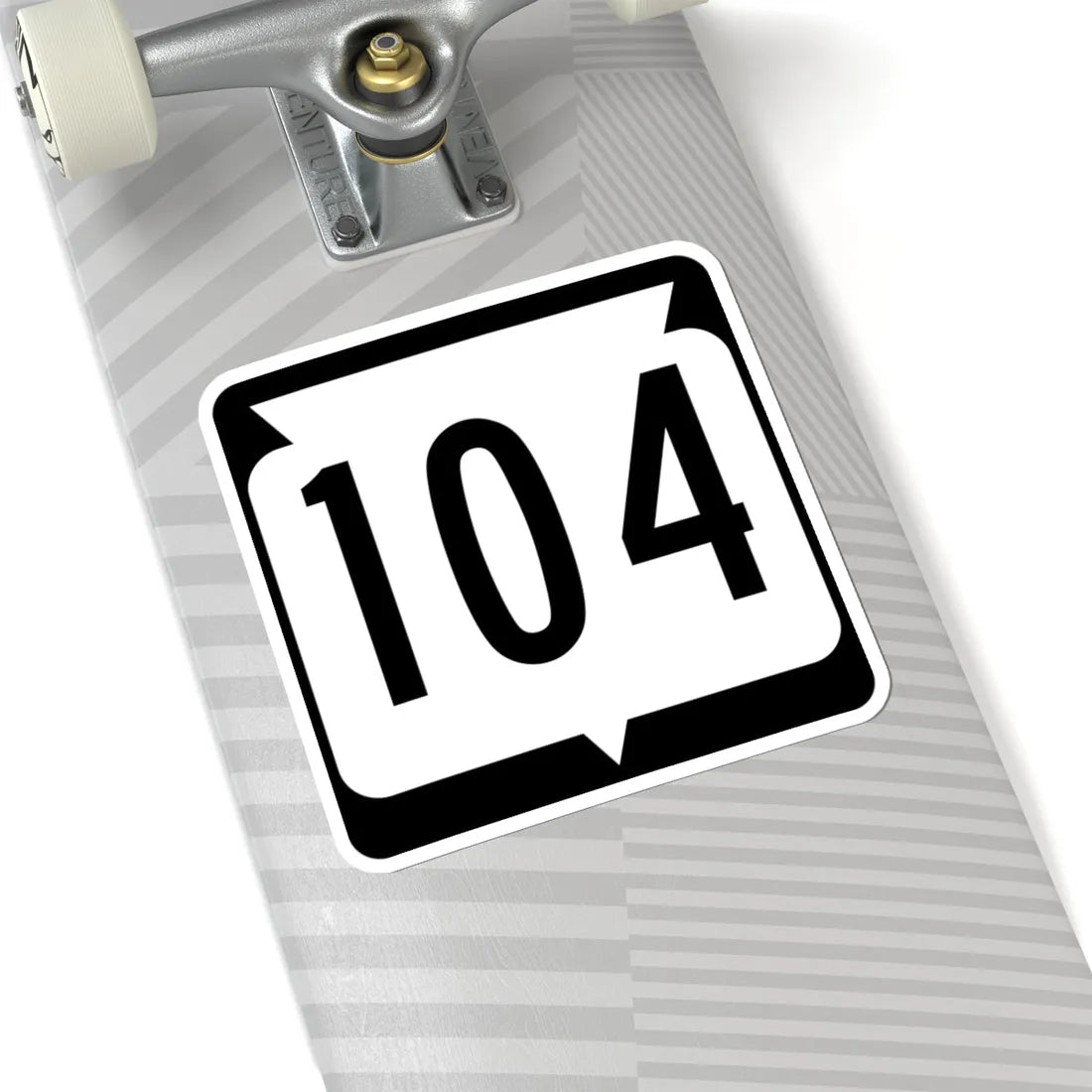 WIS 104 (Wisconsin) (Road Sign) STICKER Vinyl Kiss-Cut Decal - The Sticker Space