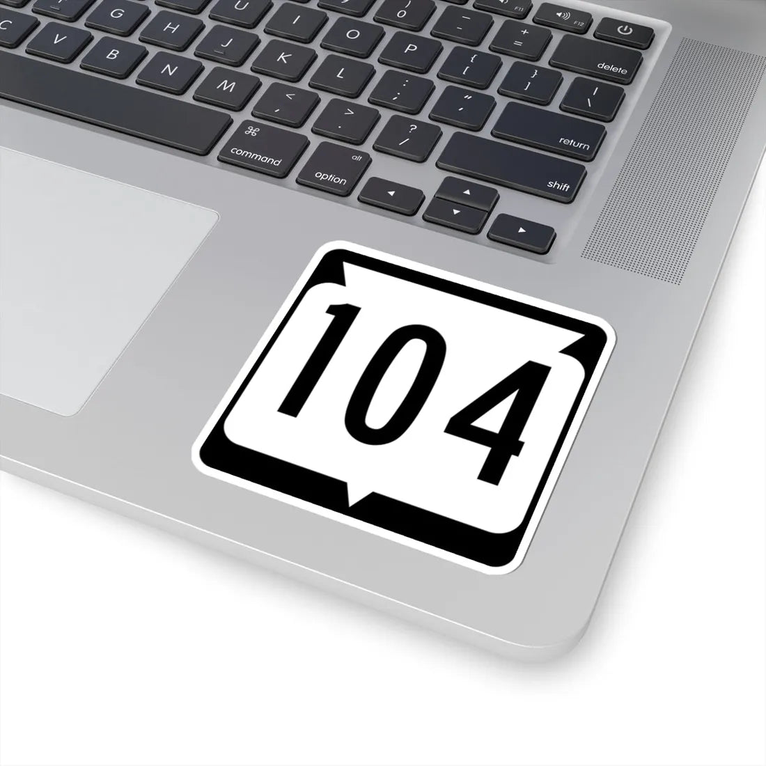 WIS 104 (Wisconsin) (Road Sign) STICKER Vinyl Kiss-Cut Decal - The Sticker Space