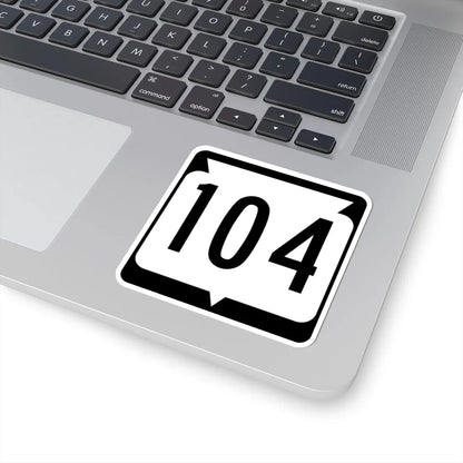 WIS 104 (Wisconsin) (Road Sign) STICKER Vinyl Kiss-Cut Decal - The Sticker Space