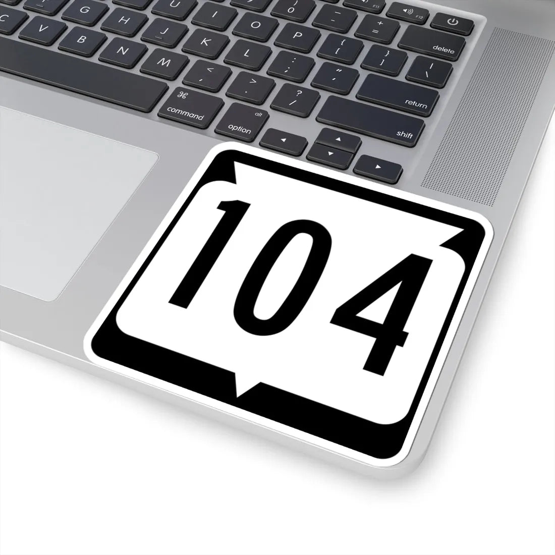 WIS 104 (Wisconsin) (Road Sign) STICKER Vinyl Kiss-Cut Decal - The Sticker Space