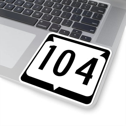 WIS 104 (Wisconsin) (Road Sign) STICKER Vinyl Kiss-Cut Decal - The Sticker Space