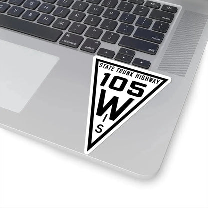 WIS 105 1919 (Wisconsin) (Road Sign) STICKER Vinyl Kiss-Cut Decal - The Sticker Space