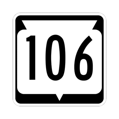 WIS 106 (Wisconsin) (Road Sign) STICKER Vinyl Kiss-Cut Decal 6 Inch White - The Sticker Space