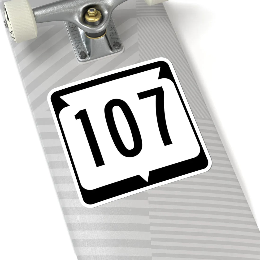 WIS 107 (Wisconsin) (Road Sign) STICKER Vinyl Kiss-Cut Decal - The Sticker Space