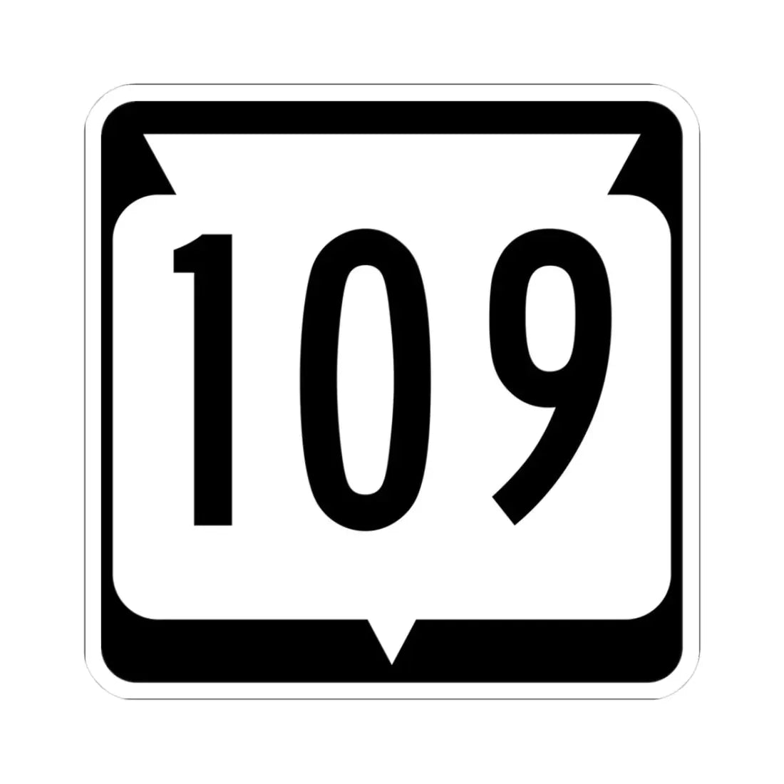 WIS 109 (Wisconsin) (Road Sign) STICKER Vinyl Kiss-Cut Decal 3 Inch White - The Sticker Space