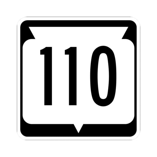 WIS 110 (Wisconsin) (Road Sign) STICKER Vinyl Kiss-Cut Decal 2 Inch White - The Sticker Space