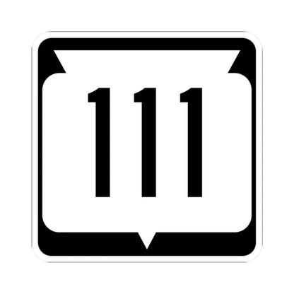 WIS 111 (Wisconsin) (Road Sign) STICKER Vinyl Kiss-Cut Decal 2 Inch White - The Sticker Space