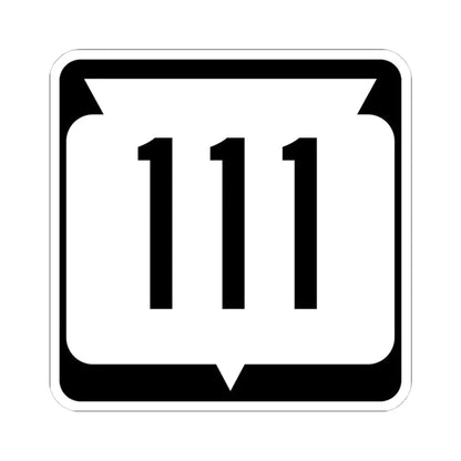 WIS 111 (Wisconsin) (Road Sign) STICKER Vinyl Kiss-Cut Decal 4 Inch White - The Sticker Space