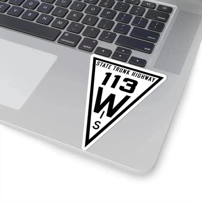 WIS 113 1919 (Wisconsin) (Road Sign) STICKER Vinyl Kiss-Cut Decal - The Sticker Space