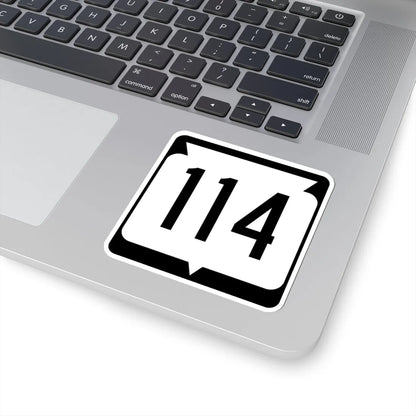 WIS 114 (Wisconsin) (Road Sign) STICKER Vinyl Kiss-Cut Decal - The Sticker Space