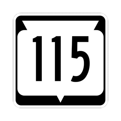 WIS 115 (Wisconsin) (Road Sign) STICKER Vinyl Kiss-Cut Decal 4 Inch White - The Sticker Space
