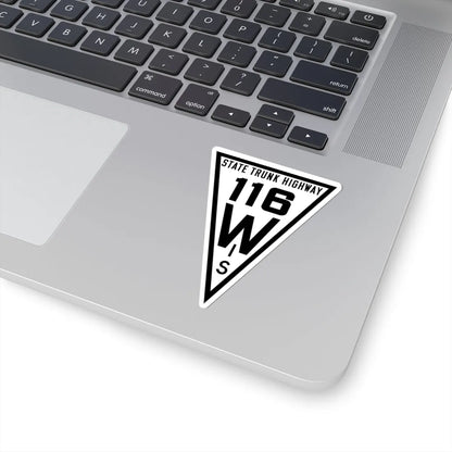 WIS 116 1919 (Wisconsin) (Road Sign) STICKER Vinyl Kiss-Cut Decal - The Sticker Space