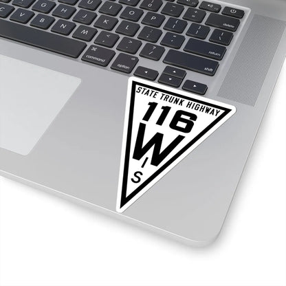 WIS 116 1919 (Wisconsin) (Road Sign) STICKER Vinyl Kiss-Cut Decal - The Sticker Space