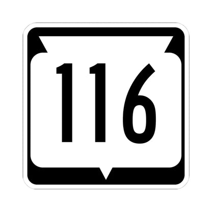 WIS 116 (Wisconsin) (Road Sign) STICKER Vinyl Kiss-Cut Decal 4 Inch White - The Sticker Space