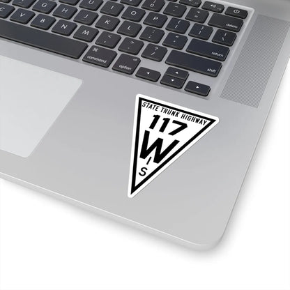 WIS 117 1919 (Wisconsin) (Road Sign) STICKER Vinyl Kiss-Cut Decal - The Sticker Space