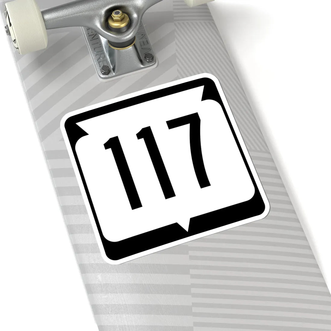 WIS 117 (Wisconsin) (Road Sign) STICKER Vinyl Kiss-Cut Decal - The Sticker Space