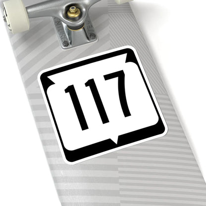 WIS 117 (Wisconsin) (Road Sign) STICKER Vinyl Kiss-Cut Decal - The Sticker Space