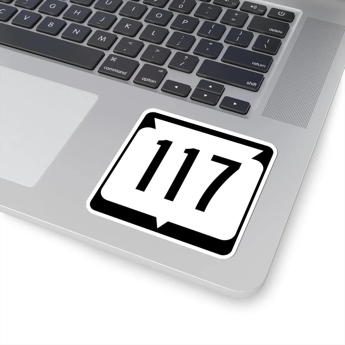 WIS 117 (Wisconsin) (Road Sign) STICKER Vinyl Kiss-Cut Decal - The Sticker Space