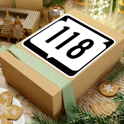 WIS 118 (Wisconsin) (Road Sign) STICKER Vinyl Kiss-Cut Decal - The Sticker Space