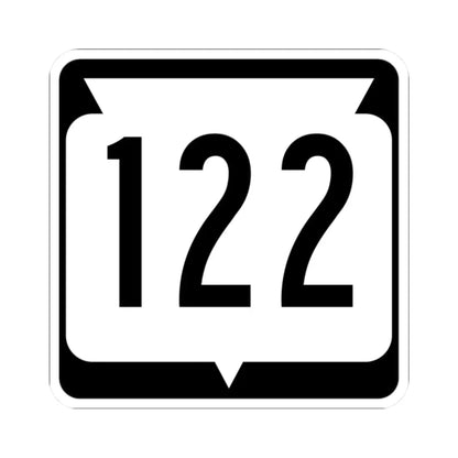 WIS 122 (Wisconsin) (Road Sign) STICKER Vinyl Kiss-Cut Decal 2 Inch White - The Sticker Space