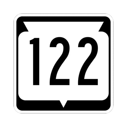 WIS 122 (Wisconsin) (Road Sign) STICKER Vinyl Kiss-Cut Decal 4 Inch White - The Sticker Space